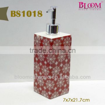 Ceramic red body lotion bottle manufacturers