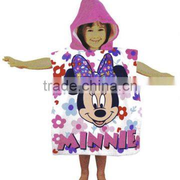 Cute Childrens Hooded Poncho Beach Towel