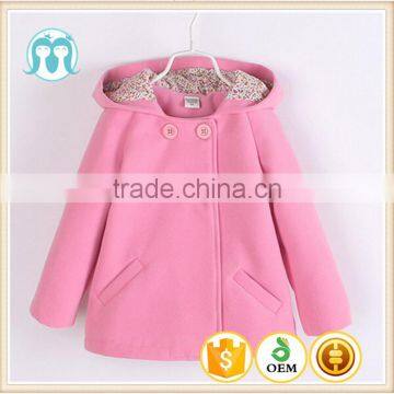 Wholesale New 2015 Girl Warm Coat Sweet Girl Coat Baby Girl Woolen Winter Coat