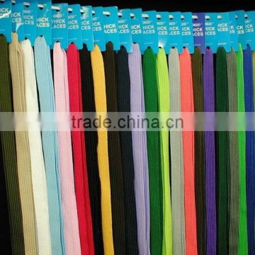High quality wide flat customized polyester shoe laces