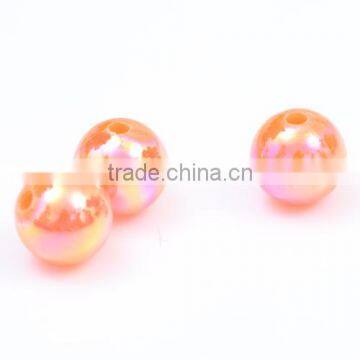 Plastic Loose Round AB Color Beads