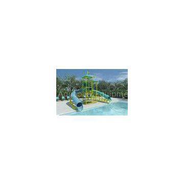 CE / EN71 Aqua Park Slide , Family Play Outdoor Fiberglass Water Slides 6m Height