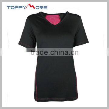 T092-1643B OEM Polyester Spandex Women's Sport T-shirt