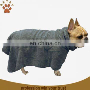 2015 hot sale microfiber dog bathrobes available with customized design wholesale