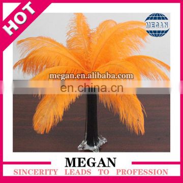 Gold Orange party decorative ostrich feather for sale