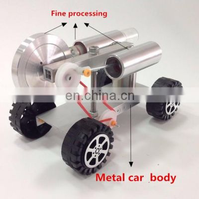 DIY Stirling Engine Model four wheel vehicle science educational Education Toy Christmas gift