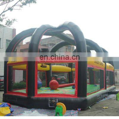 Popular design hot hoops inflatable basketball game with inflatable volleyball court combo