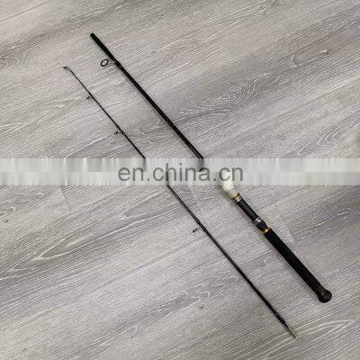 2 sections solid transparent fiberglass 100-200g lure weight boat fishing rod with special design