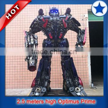 iron sculpture 2.5 meters high Optimus Prime modern sculpture home decor for display