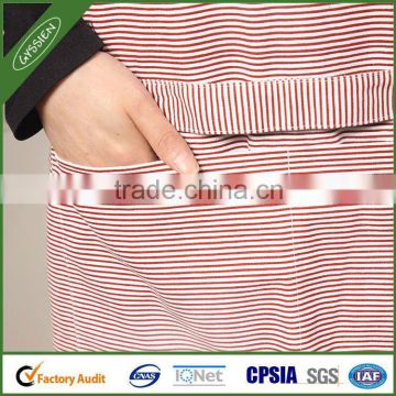 2014 Popular high quality stripe/custom cooking apron,makeup apron