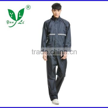 Fashionable cheap black pvc raincoats with hood