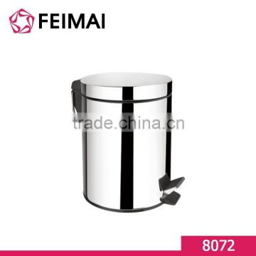 Foot Pedal Stainless Steel Bathroom Dustbin 5L