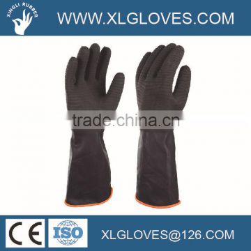 35cm wrinkle palm Heavy duty rubber gloves