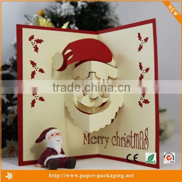 special paper handmade christmas 3d pop up greeting card