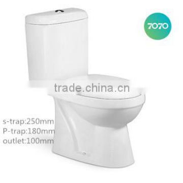 cheap chao zhou Washdown two piece S-trap P-trap bathroom toilet 008