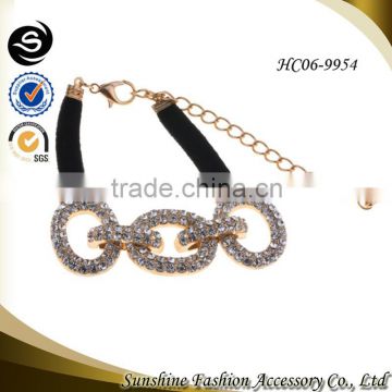 2015 Wholesale Sunshine latest jewelry designs new diamond gold chain bracelet