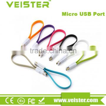 Veister high quality mobile phone charging micro usb magnet flat cable