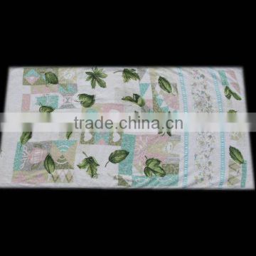 cotton pigment print leaf towel