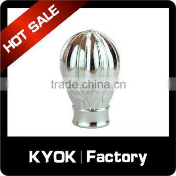 KYOK plastic curtain finials,25/28mm plastic curtain finial, GP/CP curtain finials for curtain poles