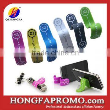 Multi-function silicone earphone wrap silicone phone holder