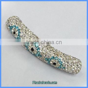 Wholesale Hot Sale Clear Rhinestone Tube Beads For Making Bracelets CTB-069A