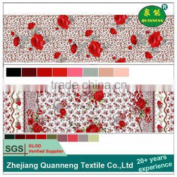 Beautiful flower designs polyester microfiber fabric for home textile