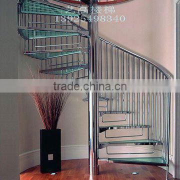 Modern glass stairway 9002-4