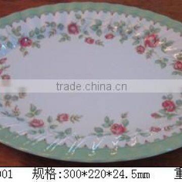 Melamine nice design oval melamine christmas plate