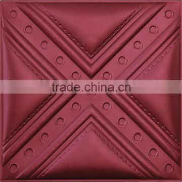 leather carving wall board 3D wall paper home decor fireproof