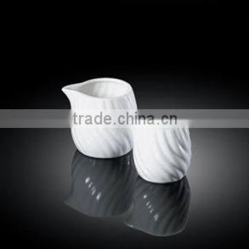 H2187 eco friendly oem 80ml 145ml porcelain white ceramic milk pot