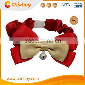 Bow Cat Collar With Bell,Made of Color Butyl Cloth, Neck size 17~24cm