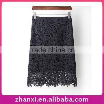 Wholesale women black sexy slim tight lace pencil skirt