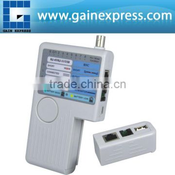 Portable 4 in 1 Network Cable Tester/ for UTP STP RJ45, RJ11, USB and BNC Connector