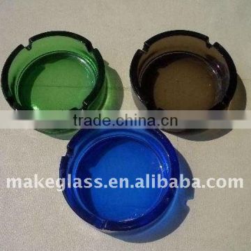 blue glass ashtray,green glass ashtray,ambler glass ashtray,glassware