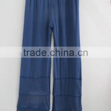 2015 women comfortable navy blue ruffle pants fashion lady yoga pants YW-123
