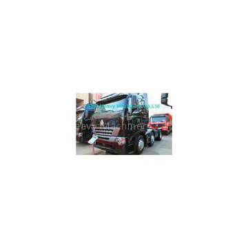 Sinotruk Howo 6X2 Prime Mover Truck in Black , Unloading Trucks