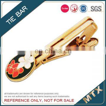 Copper stamped imitation hard enamel tie bar