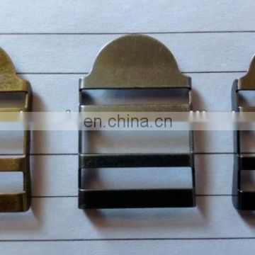 Brass and iron stainless steel material are available Ladder buckle for bag and cap buckle adjust buckle