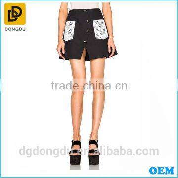 OEM Factory Custom Cotton Blend Twill Skirt for Lady 2016