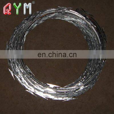 QYM Galvanized Military Concertina Razor Wire Barbed Tape