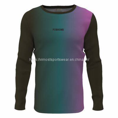 2023 latest fashionable custom fishing shirts with black long sleeves