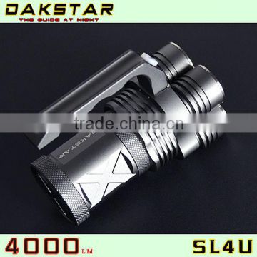 DAKSTAR New Arrival SL4U XML2 U2 4000LM 18650 High Power Aluminum Rechargeable 3.7V Rechargeable LED Flashlight With CREE