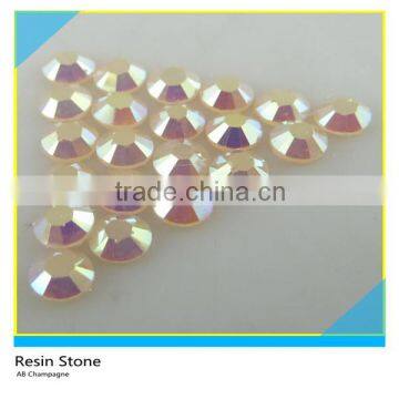 High Quality Hotfix Loose Round AB Clear Resin Stone For Dress