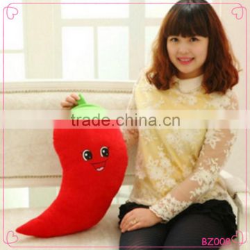 Cute face design cartoon red chilli shape vegetable pillow kids pillow