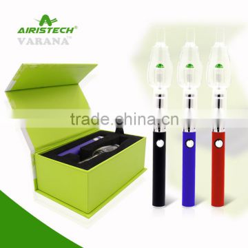 Hot selling dual coil/single coil atomizer vaporizer pen ego wax e cig, airistech glass vaporizer varana at alibaba express