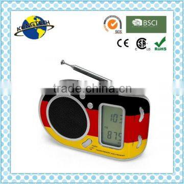 Customised Deluxe German Flag Multiband AM FM SW Personal Portable Radio