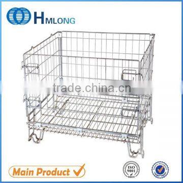 Huameilong stackable foldable storage metal wire mesh basket
