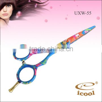 hot sale Colorful flowers hair grooming scissors