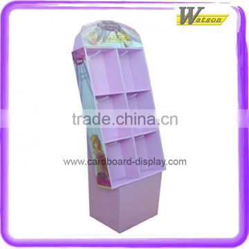 hot sale good quality grid design with plastic hook cardboard display stand for underwear