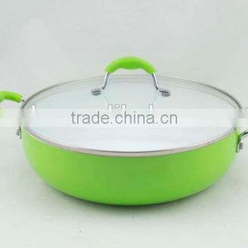 Green Non-stick Mini Cooking pot with lid Casserole Stock pot